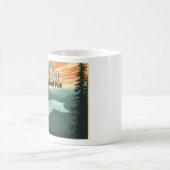 Mug Illustration rétro du parc national d'Acadia (Centre)
