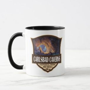 Mug Illustration Rétro du Parc National des Grottes de