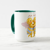 Mug Illustration romantique d'abeille tendresse (Devant gauche)