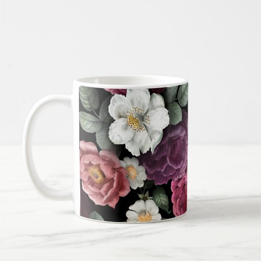 Mug Illustration Rose vintage (Gauche)