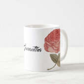 Mug illustration rose vintage (Devant droit)