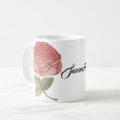 Mug illustration rose vintage (Devant gauche)