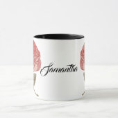Mug illustration rose vintage (Centre)