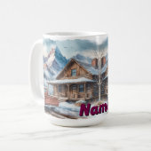 Mug Illustration Rustic Mountain Cabine (Devant gauche)