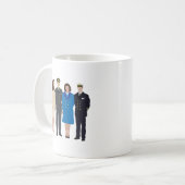 Mug Illustration sans visage de famille royale (Devant gauche)