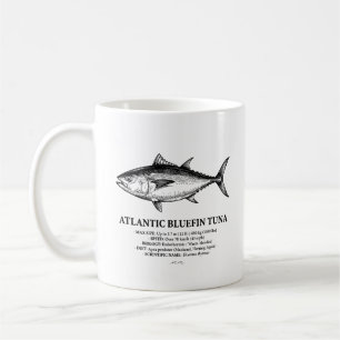 Mug Illustration scientifique du thon rouge de l'Atlan