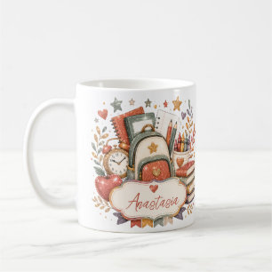 Mug Illustration scintillante de rentrée scolaire avec