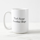 Mug Illustration simple de chat noir, chat mignon kawa (Gauche)