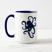 Mug Illustration simple de la pieuvre bleue (Gauche)