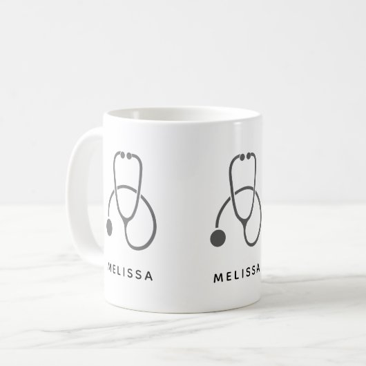 Mug Illustration stylish Grey Stethoscope (Devant gauche)
