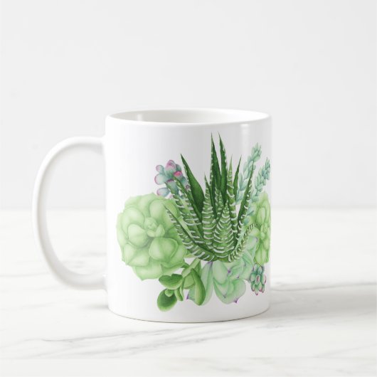 Mug Illustration Succulente des cactus (Gauche)