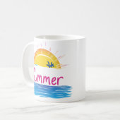 Mug Illustration Sunset Summer Beach (Devant gauche)