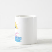 Mug Illustration Sunset Summer Beach (Centre)