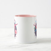 Mug Illustration Supergirl volant vers le haut (Centre)