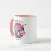 Mug Illustration Supergirl volant vers le haut (Devant gauche)