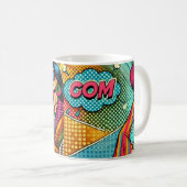 Mug Illustration tendance dans le style pop art rétro (Devant droit)