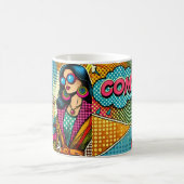Mug Illustration tendance dans le style pop art rétro (Centre)