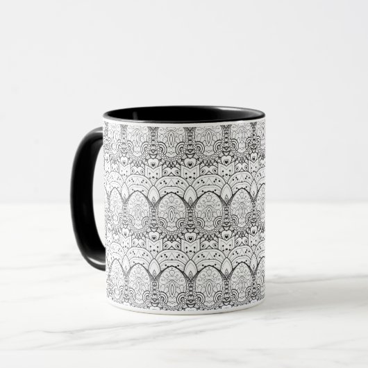 Mug Illustration tribale inspirée (Devant gauche)