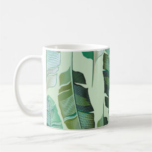 Mug Illustration tropicale Plante de banane à la mode