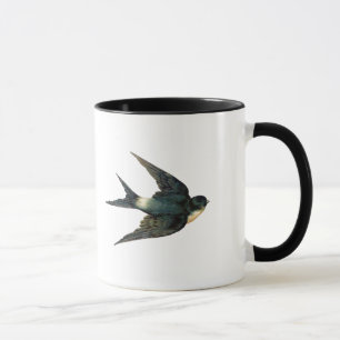 Mug Illustration typographique Vintage de l'hirondelle
