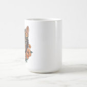 Mug illustration un imprimé de fleurs mignonnes de cha (Centre)