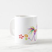 MUG ILLUSTRATION UNICORN VECTOR FLOWERS (Devant gauche)