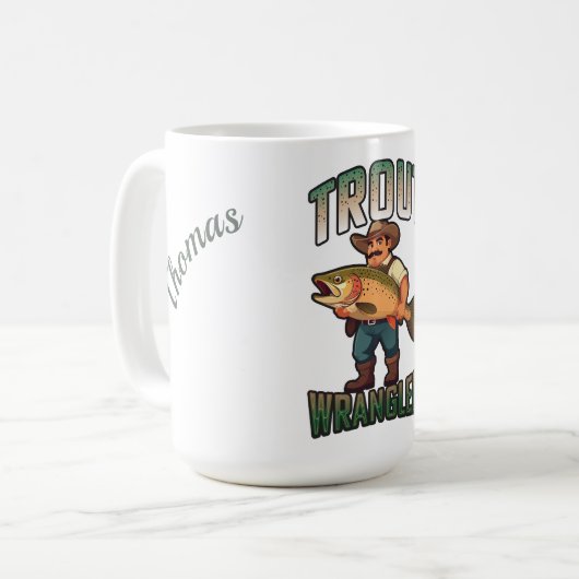 Mug Illustration vectorielle de cartoon de dresseur de (Devant gauche)