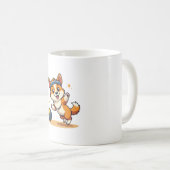 Mug Illustration vectorielle de chien de volley-ball C (Devant droit)