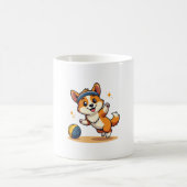 Mug Illustration vectorielle de chien de volley-ball C (Centre)
