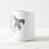 Mug Illustration vectorielle de gorille skater cool (Devant gauche)