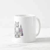 Mug Illustration vectorielle de la ville de chats cybe (Devant droit)