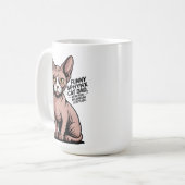 Mug Illustration vectorielle de papa chat Sphynx drôle (Devant gauche)