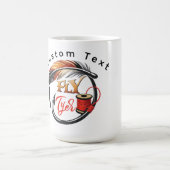 Mug Illustration vectorielle de plume et de crochet de (Centre)