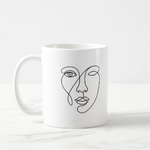 Mug illustration vectorielle d'une silhouette d'homme