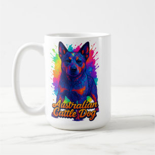 Mug Illustration vibrante de chien de troupeau austral