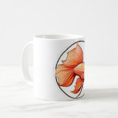 Mug Illustration vibrante de poisson rouge classique (Devant gauche)