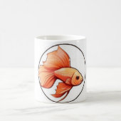 Mug Illustration vibrante de poisson rouge classique (Centre)