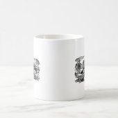Mug Illustration victorienne d'art antique d'animal de (Centre)