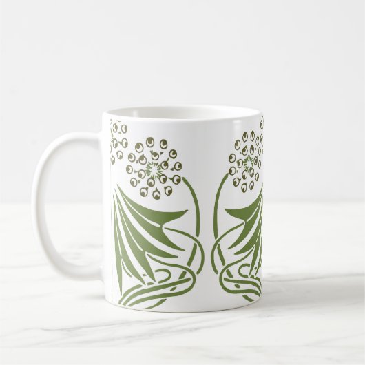 Mug Illustration vintage - Art Nouveau Abstrait Beauti (Gauche)
