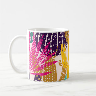 Mug Illustration Vintage Cactus sans joint.
