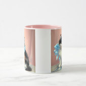 Mug Illustration vintage Calico Kitten (Centre)