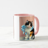 Mug Illustration vintage Calico Kitten (Devant droit)