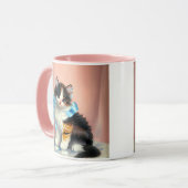 Mug Illustration vintage Calico Kitten (Devant gauche)