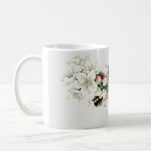 Mug Illustration vintage de floraison de pomme dans un