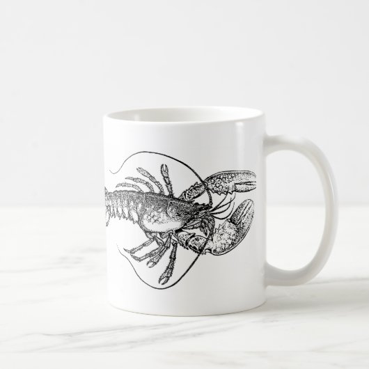 Mug Illustration vintage de homard (Droite)