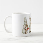 Mug Illustration vintage de lapins (Gauche)