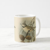 Mug Illustration vintage de l'European Crested Tit (Devant droit)