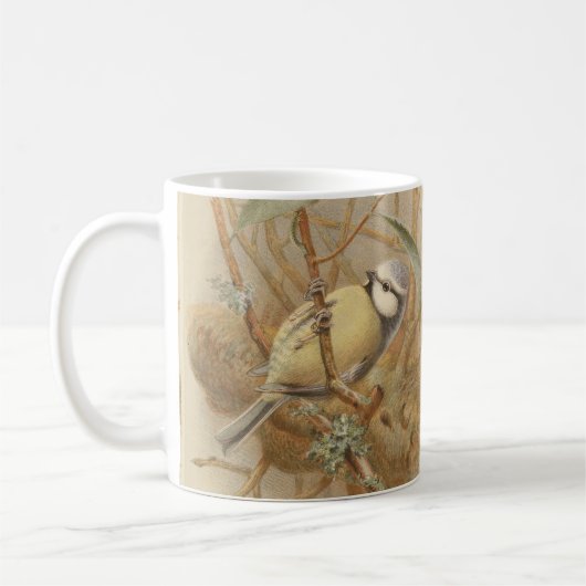 Mug Illustration vintage de mésange bleue (Gauche)