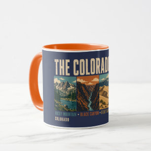 Mug Illustration vintage des quatre parcs nationaux du