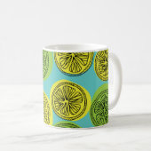 Mug Illustration vintage des tranches de citron. (Devant droit)